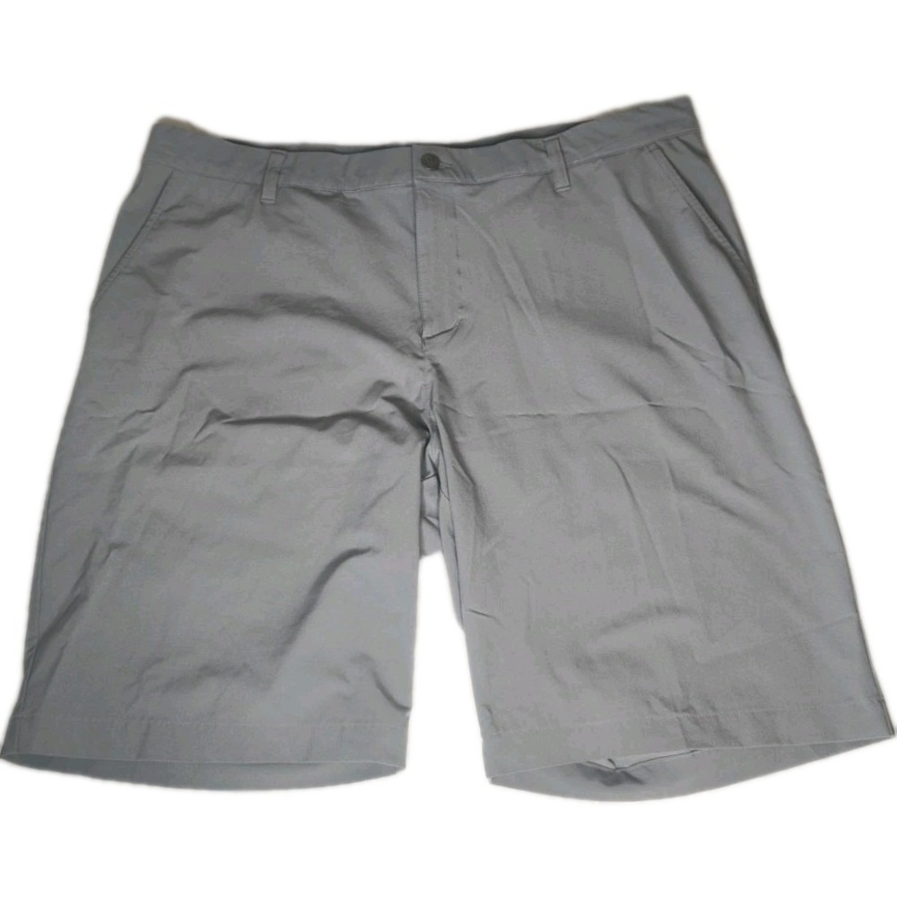 Adidas Golf Shorts Men 38 Grey Flat Front Performance Athletic Lightweight